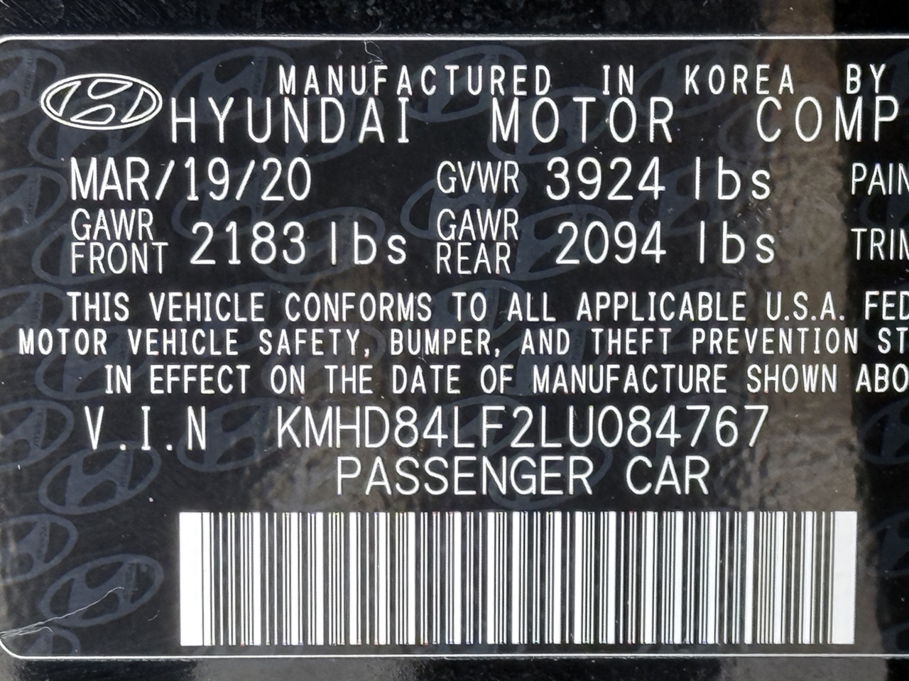 Hyundai Elantra  2020