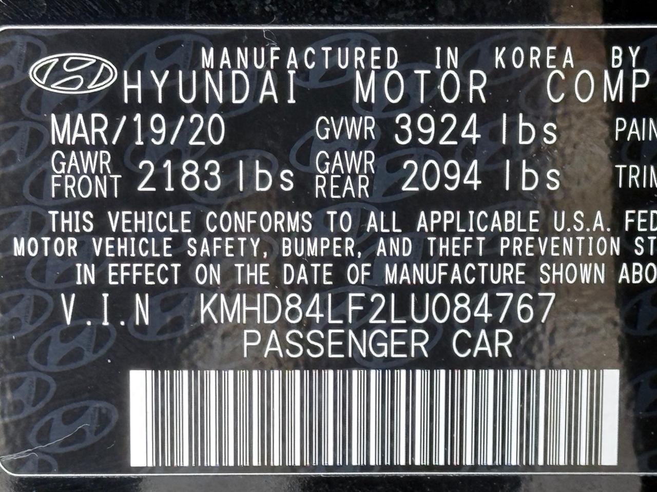 Hyundai Elantra  2020