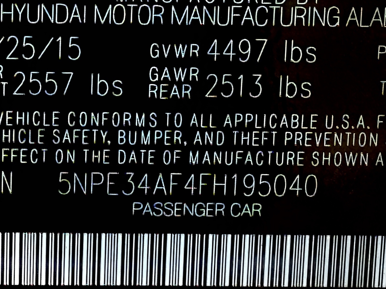 Hyundai Sonata  2015