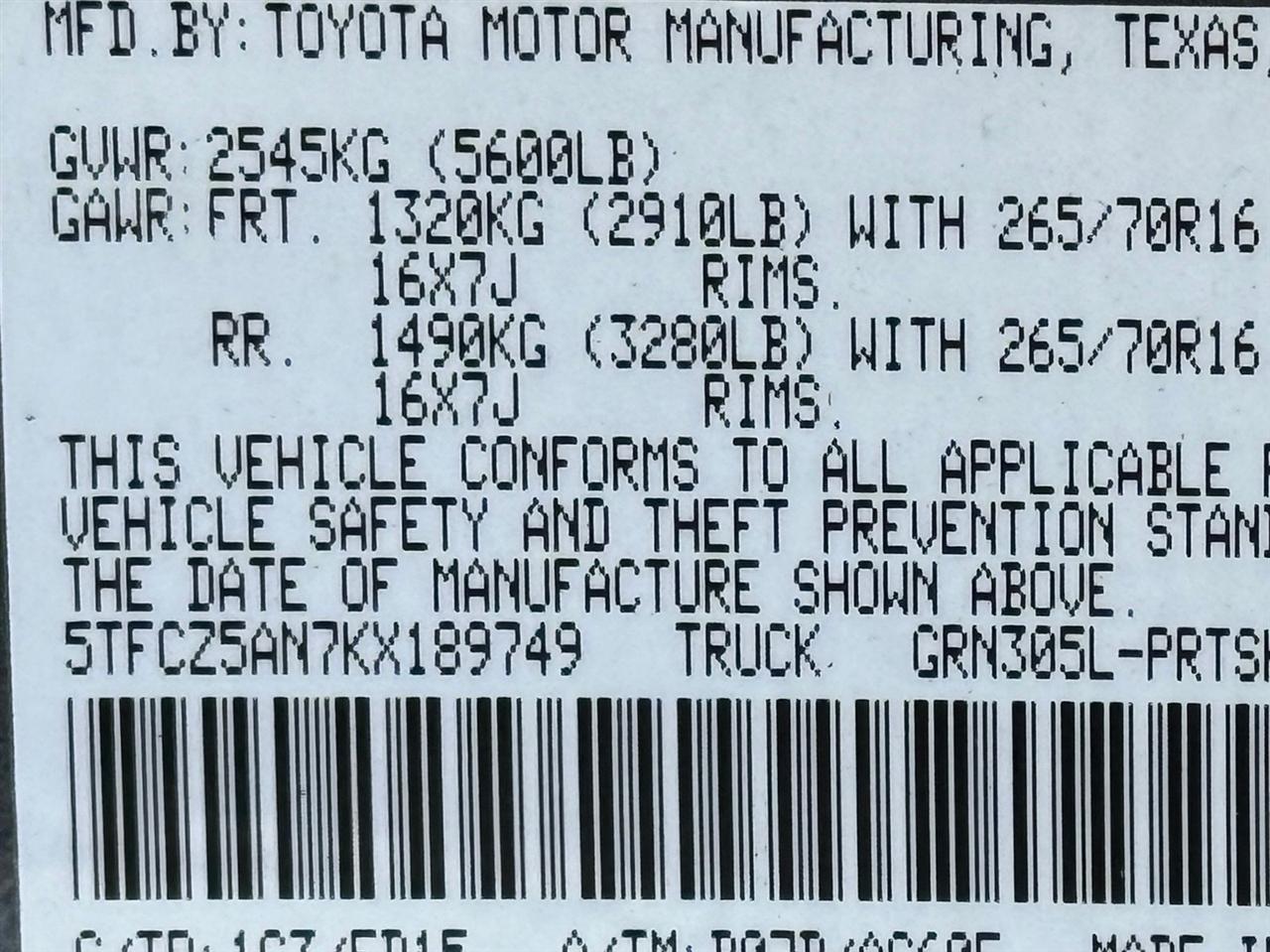 Toyota Tacoma 4WD  2019