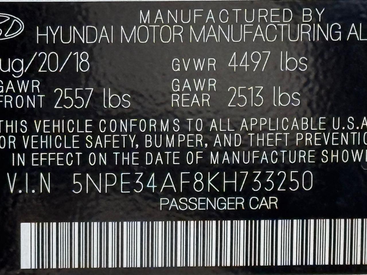 Hyundai Sonata  2019