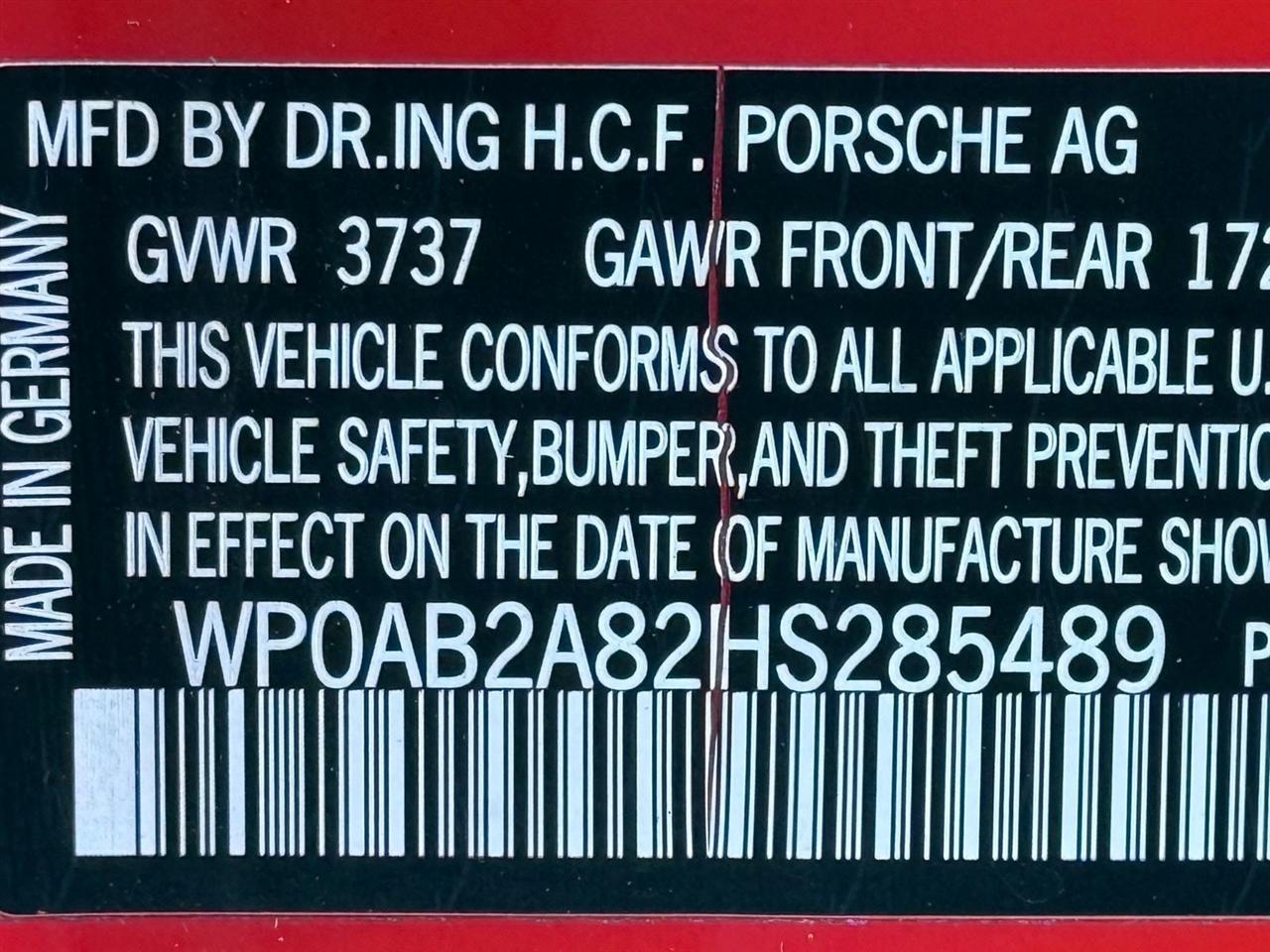 Porsche 718 Cayman  2017