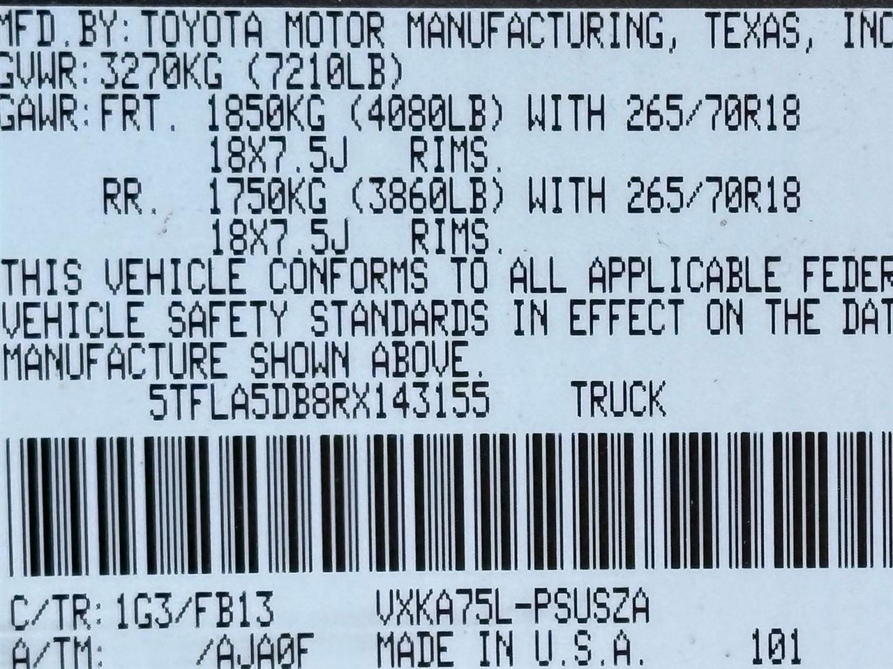 Toyota Tundra 4WD  2024