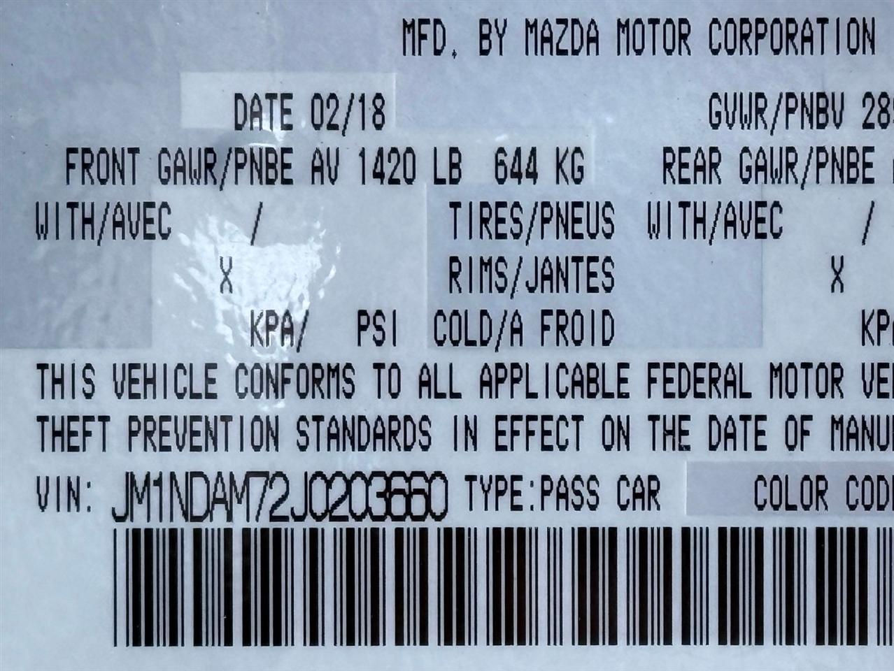 Mazda MX-5 Miata RF  2018