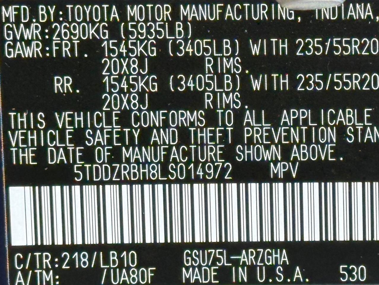 Toyota Highlander  2020