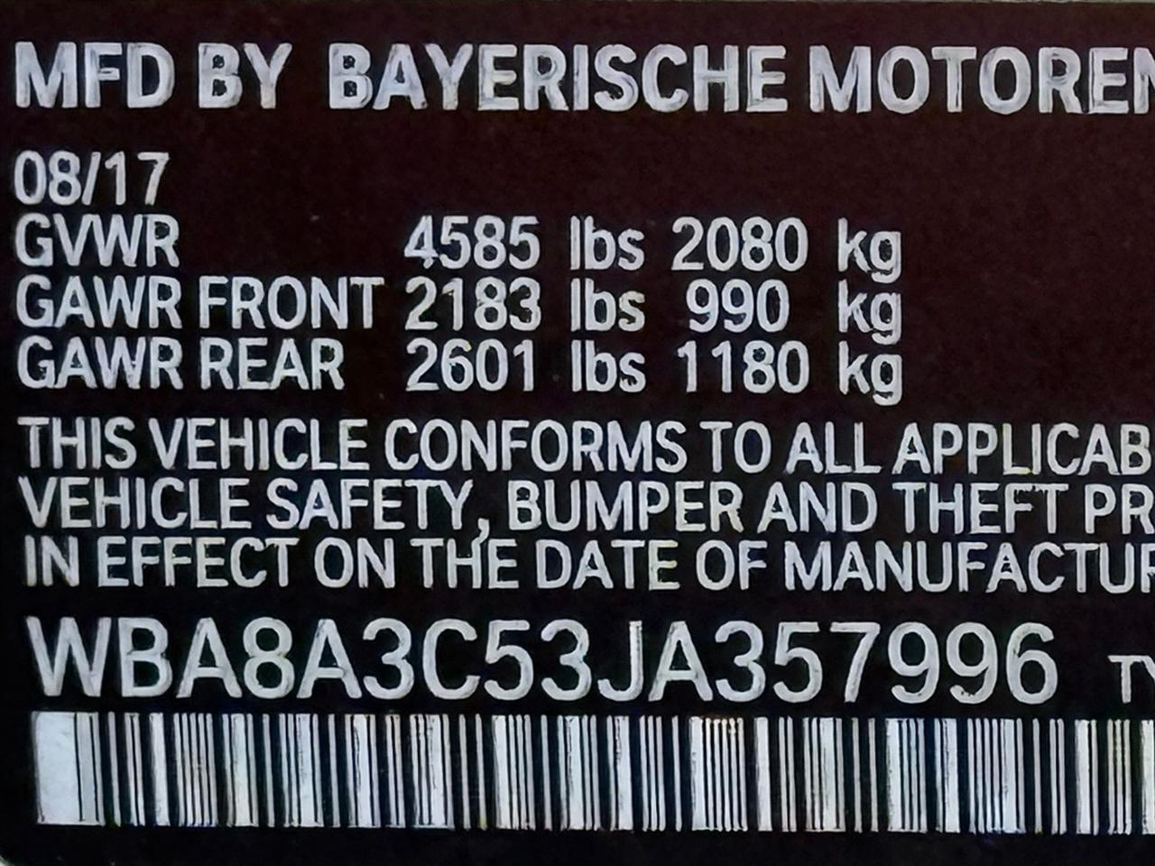 BMW 3 Series  2018