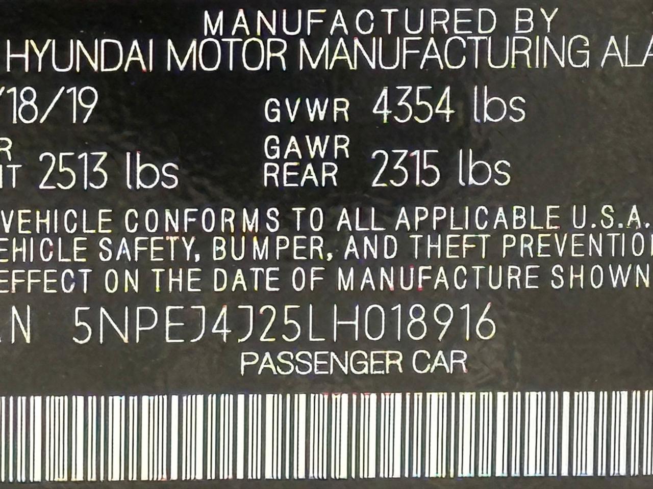 Hyundai Sonata  2020