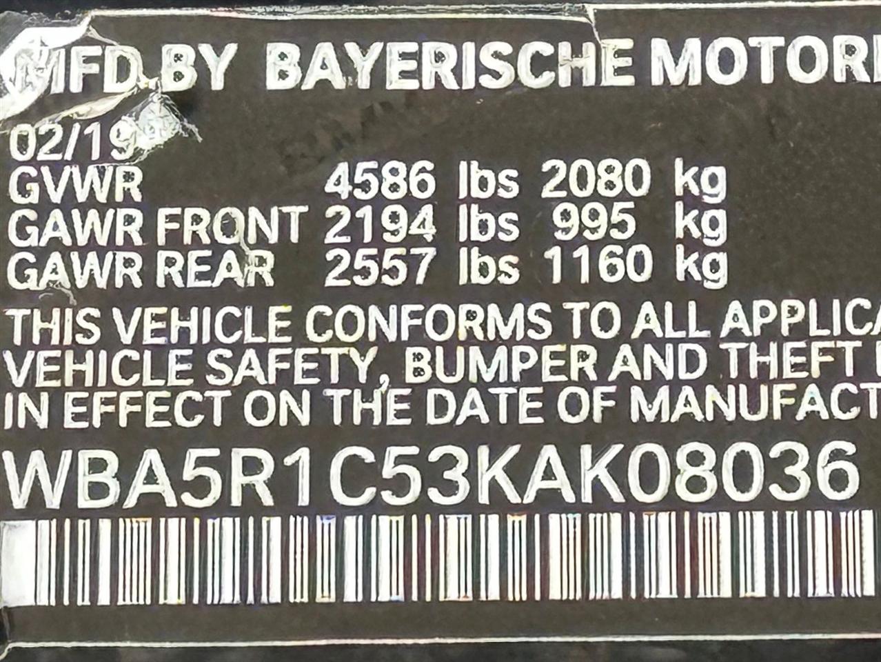 BMW 3 Series  2019