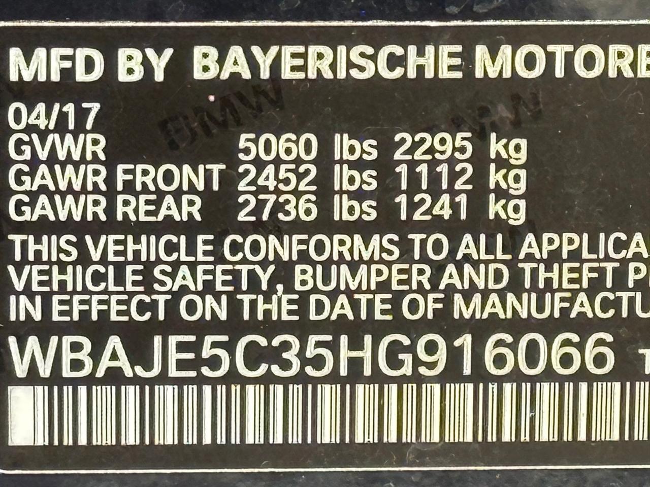 BMW 5 Series  2017