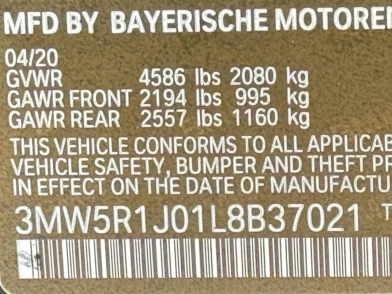 BMW 3 Series  2020