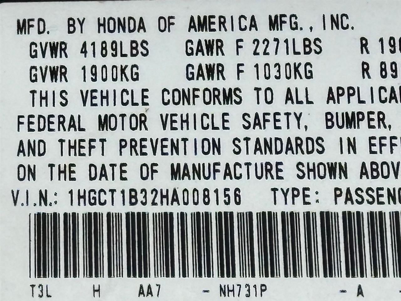 Honda Accord Coupe  2017