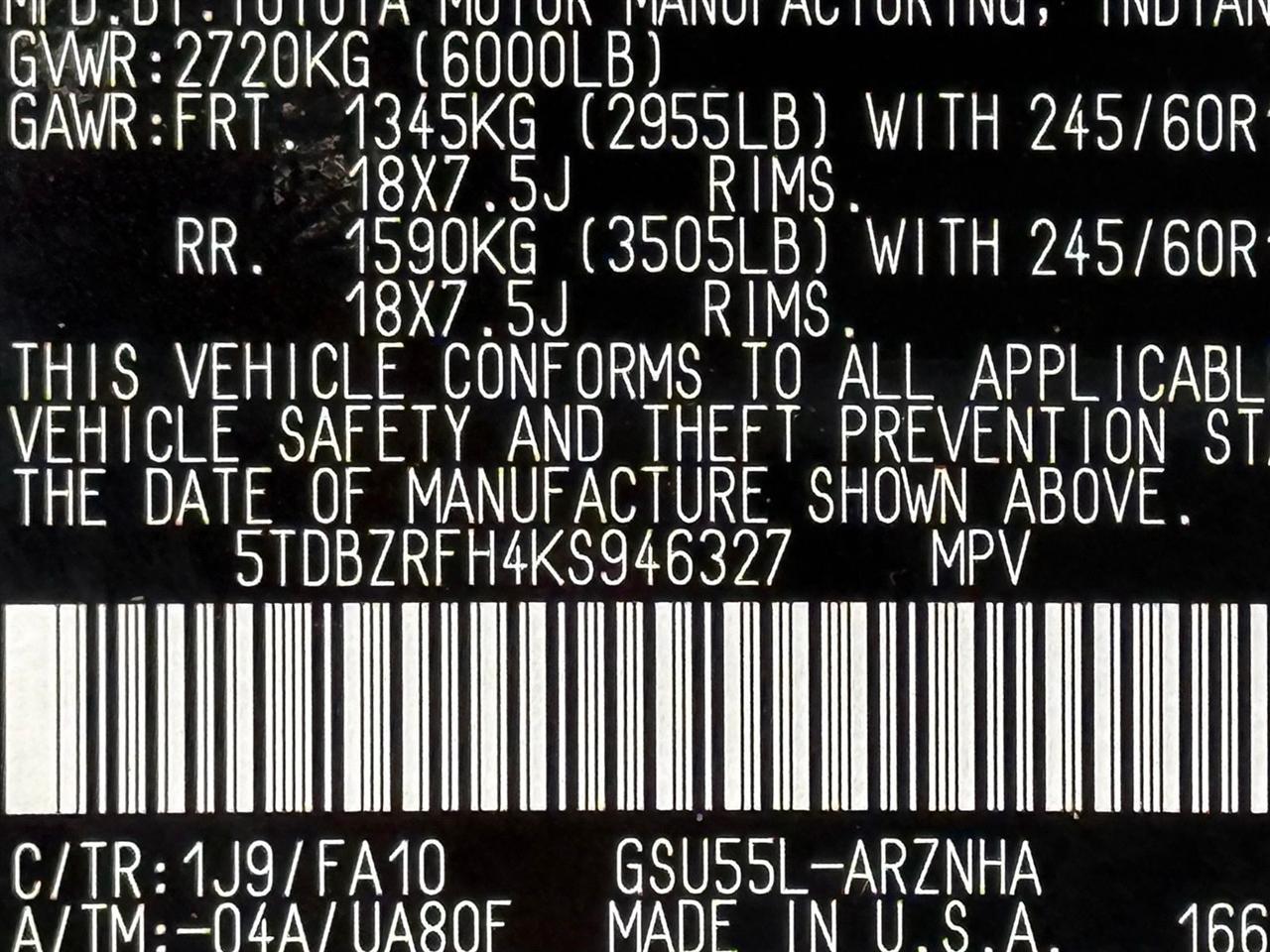 Toyota Highlander  2019