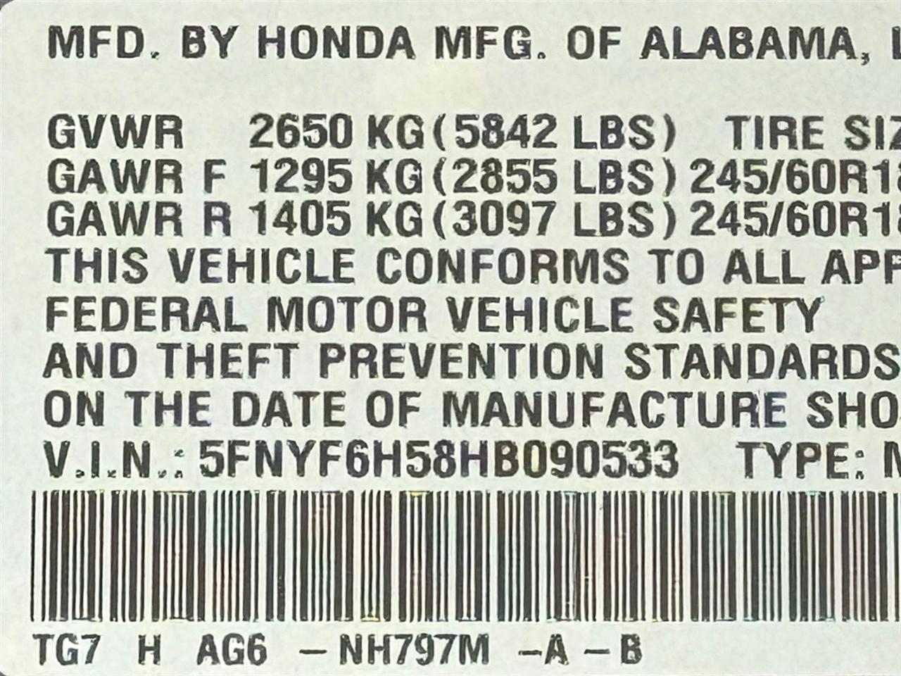Honda Pilot  2017