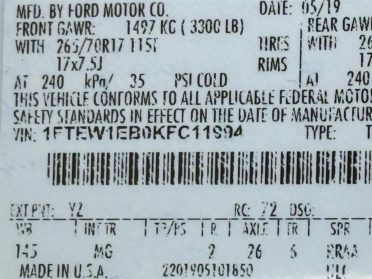 Ford F-150  2019