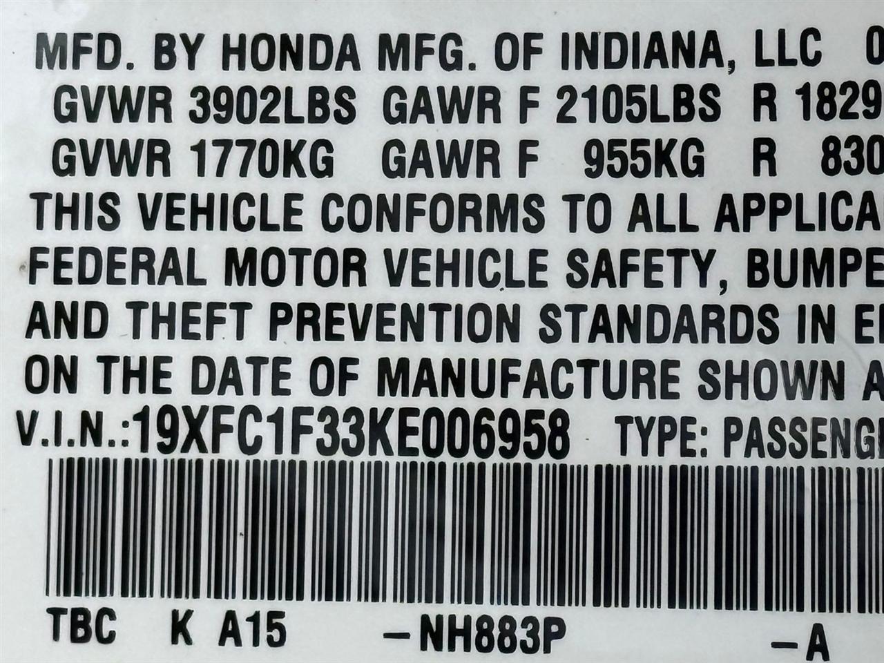 Honda Civic Sedan  2019