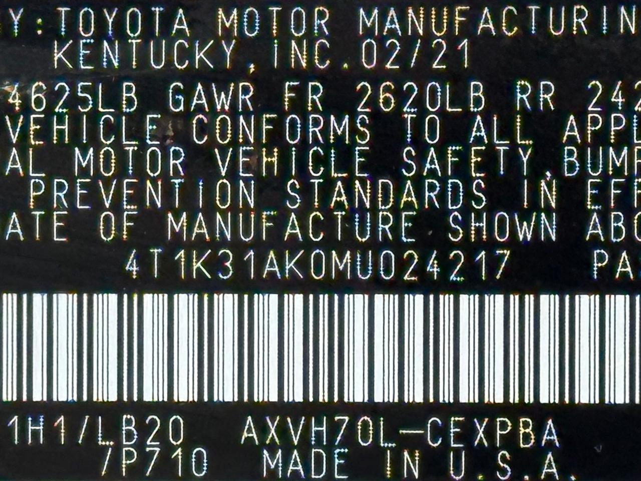 Toyota Camry  2021