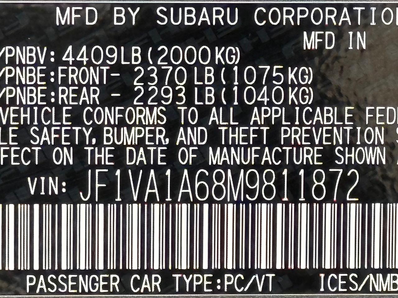 Subaru WRX  2021