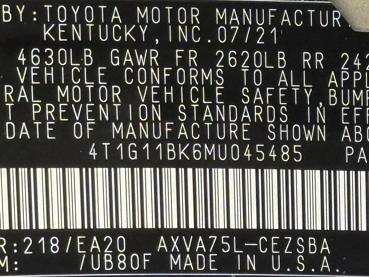 Toyota Camry  2021