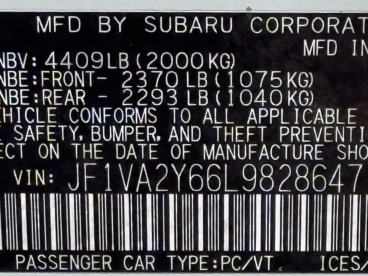 Subaru WRX  2020