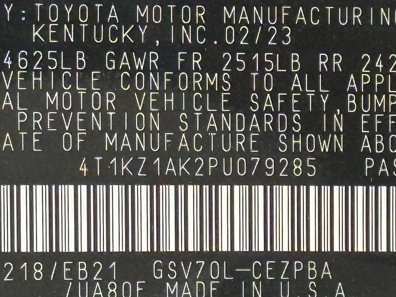 Toyota Camry  2023