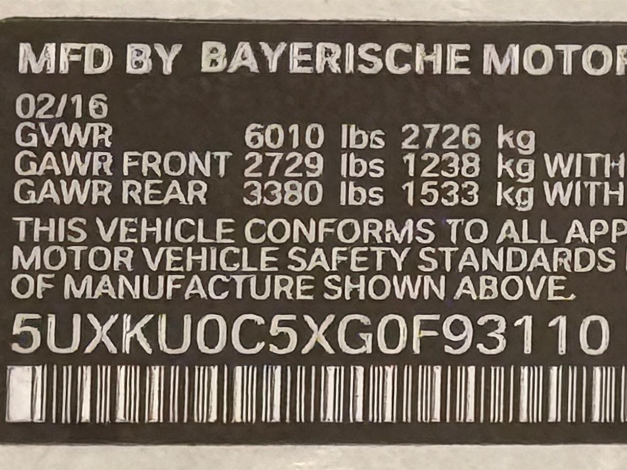 BMW X6  2016