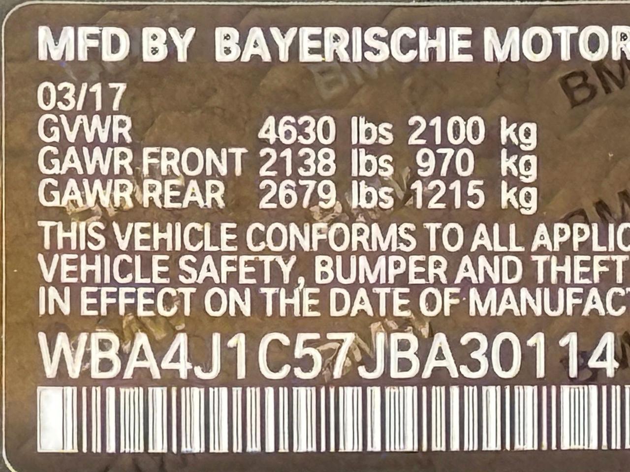 BMW 4 Series  2018