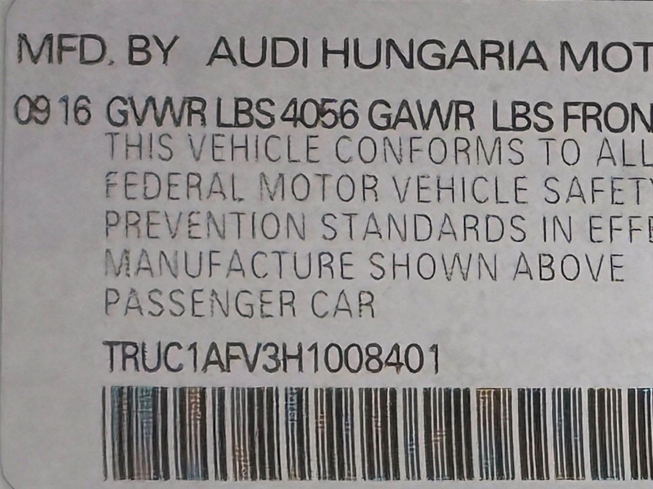 Audi TTS  2017