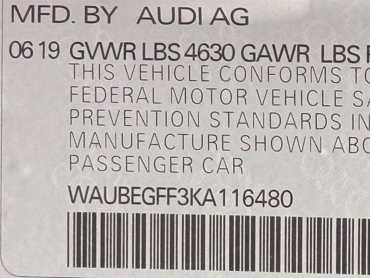 Audi A3 Sedan  2019
