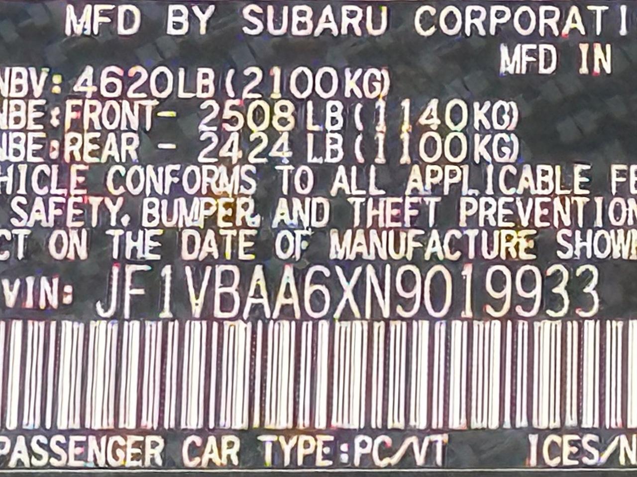 Subaru WRX  2022