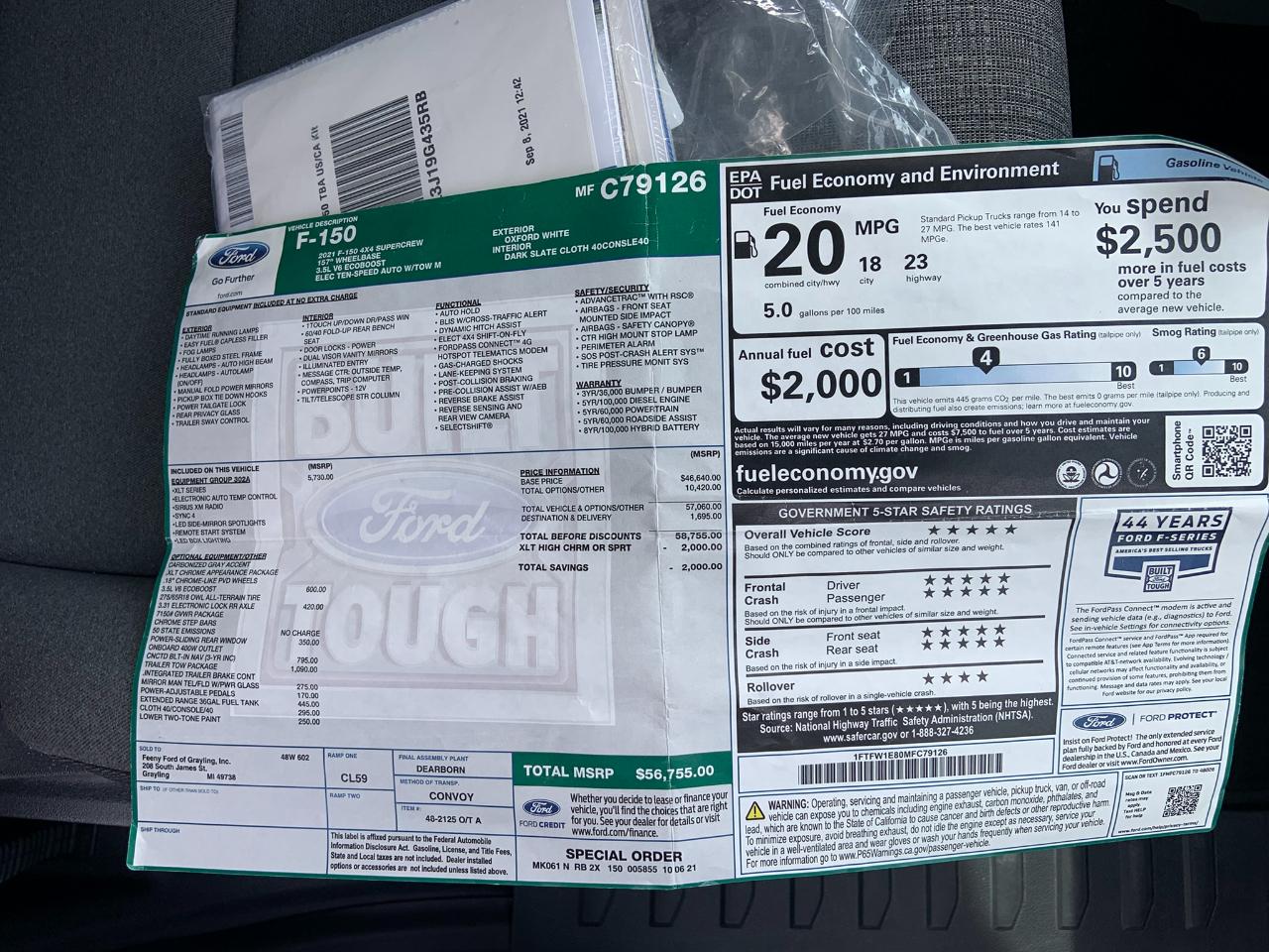 Ford F-150 XLT 4WD SuperCrew 6.5' Box 2021