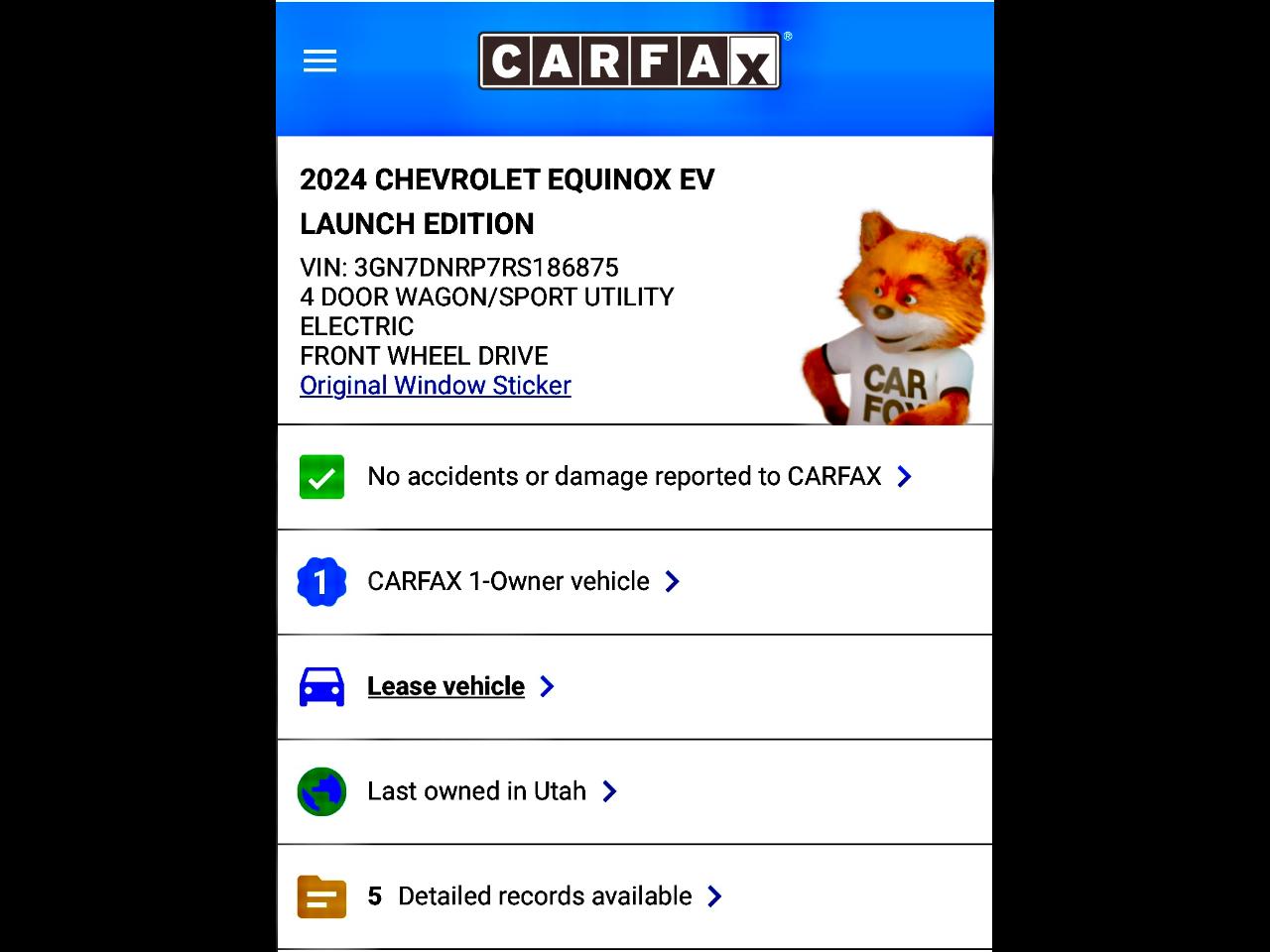 Chevrolet Equinox EV 4dr RS w/2RS 2024