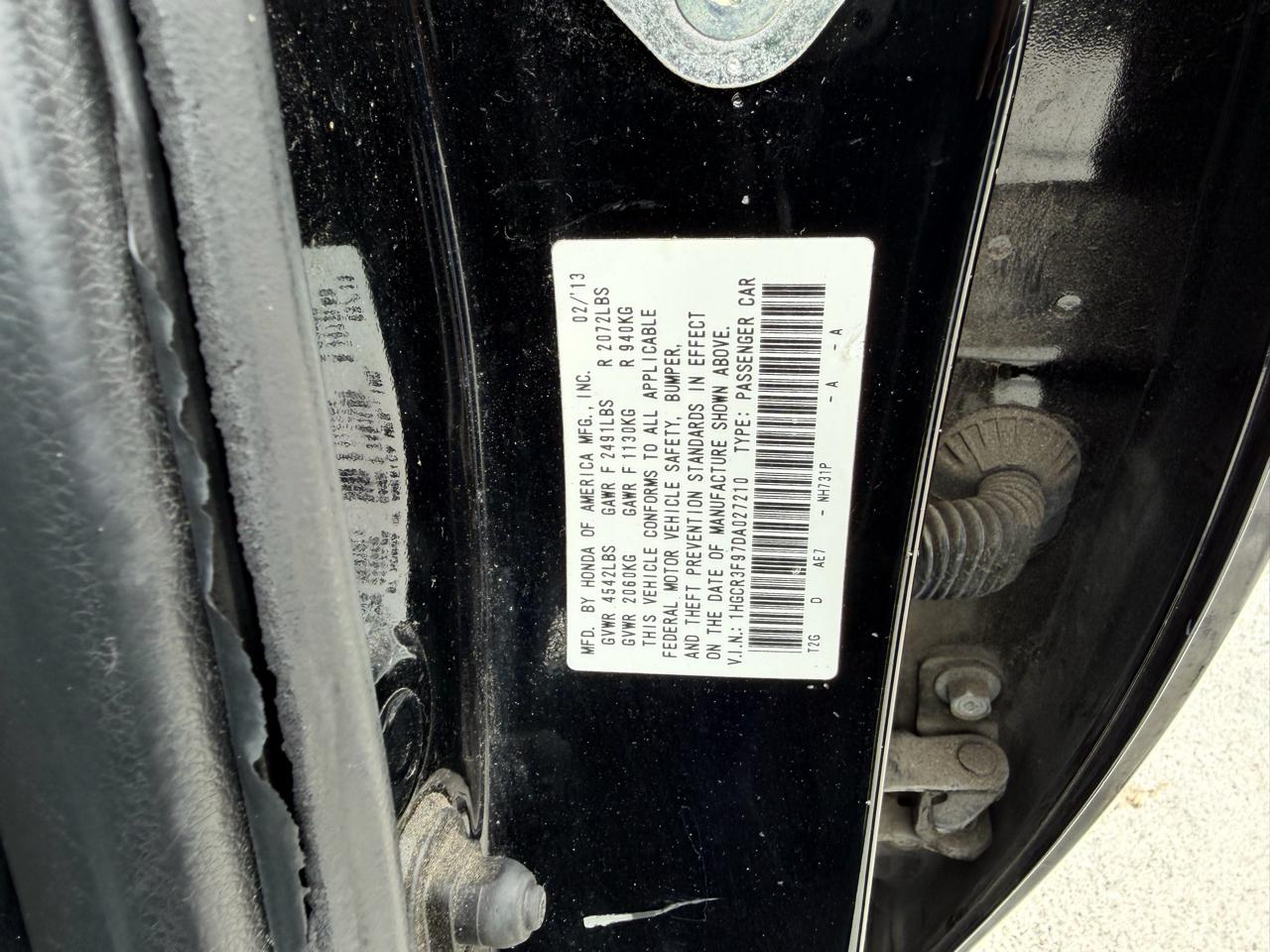 Honda Accord Touring V6 Sedan 2013