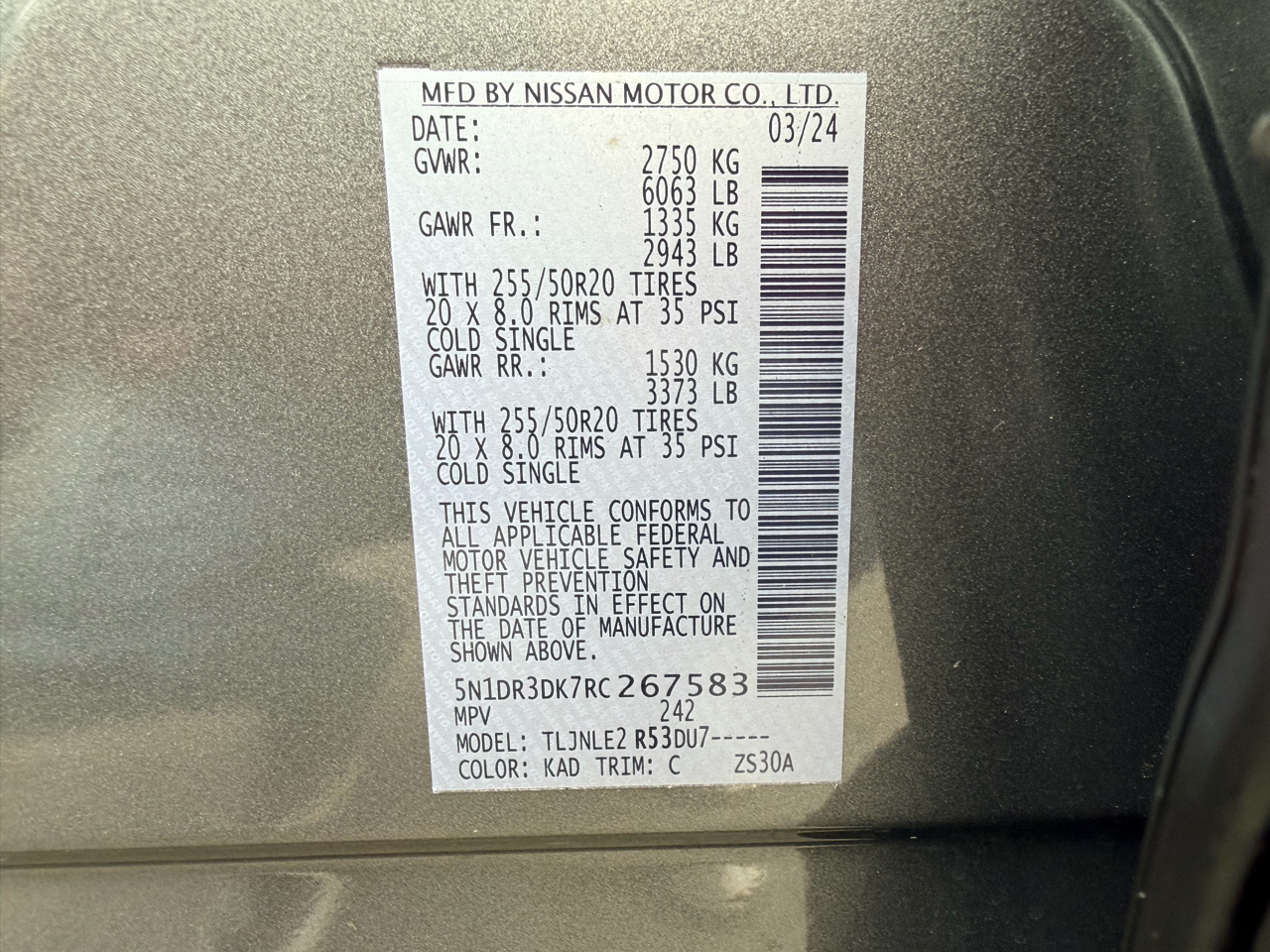 Nissan Pathfinder Platinum 4WD 2024 Nissan Pathfinder Platinum 4WD 2024