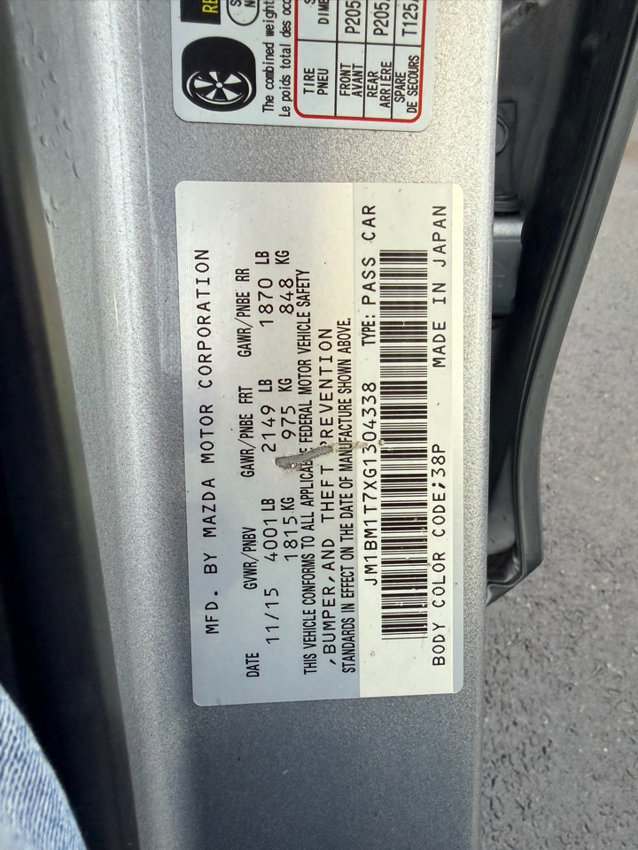 Mazda MAZDA3 4dr Sdn Auto i Sport 2016