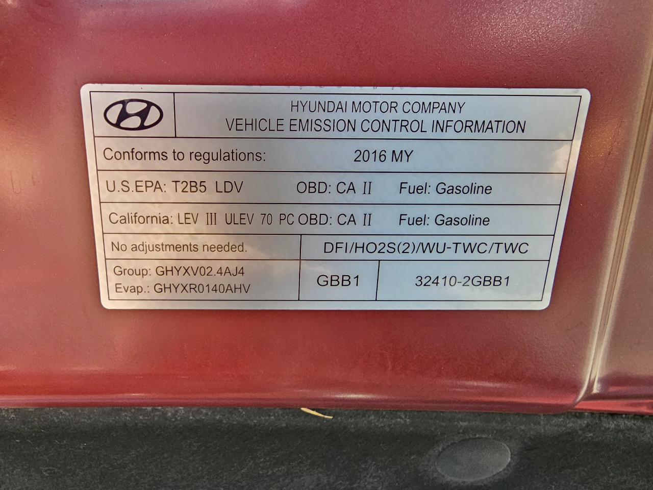 Hyundai Sonata 4dr Sdn 2.4L SE 2016