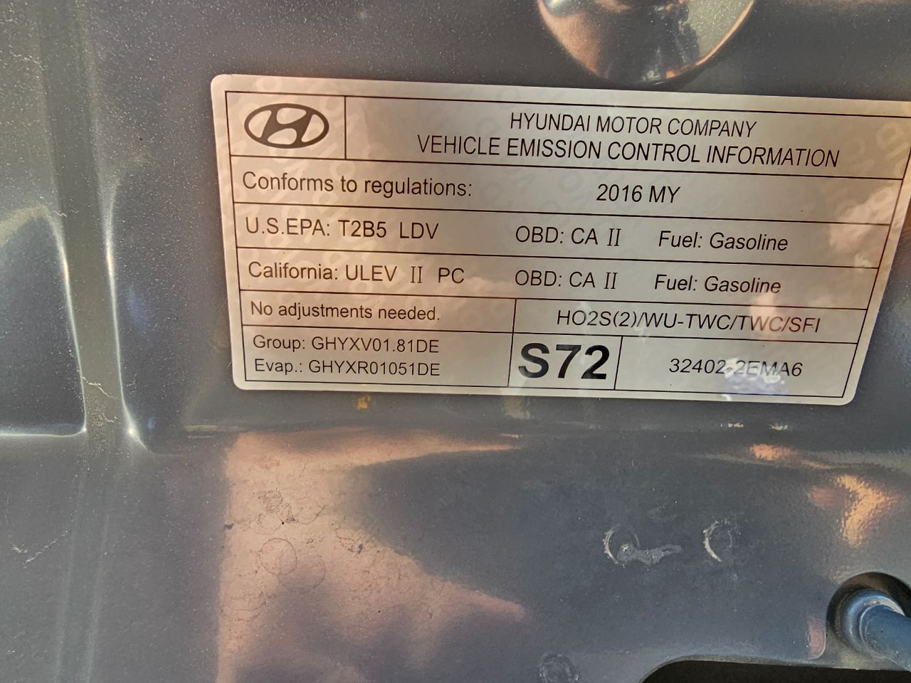 Hyundai Elantra 4dr Sdn Auto Value Edition (Ulsan Plant) 2016