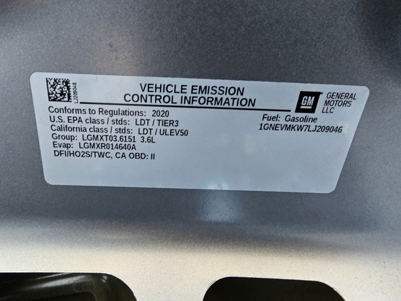 Chevrolet Traverse AWD 4dr LT Cloth w/2FL 2020