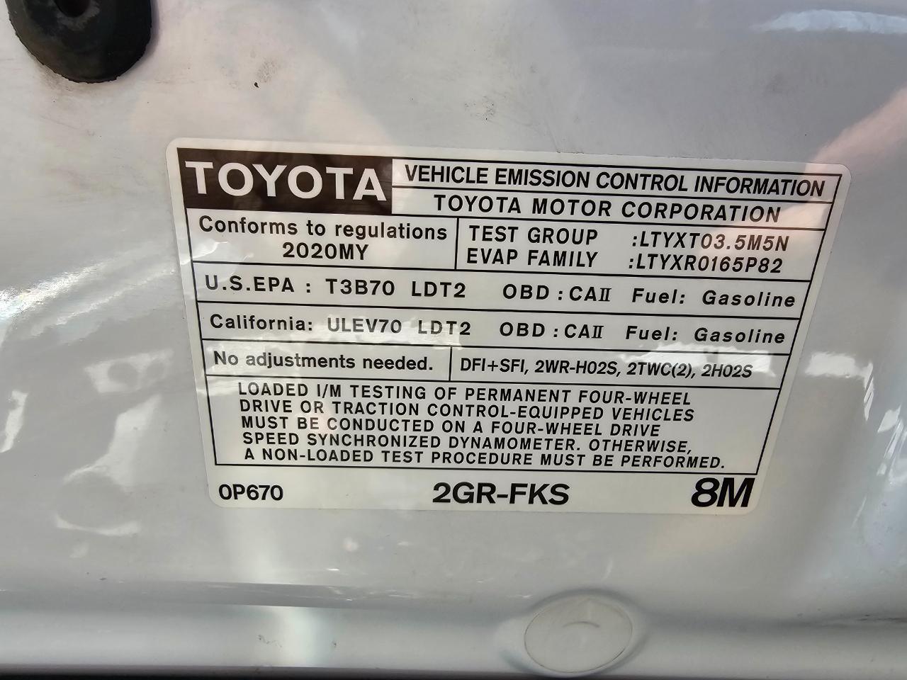 Toyota Tacoma 4WD TRD Off Road Double Cab 5' Bed V6 MT (Natl) 2020