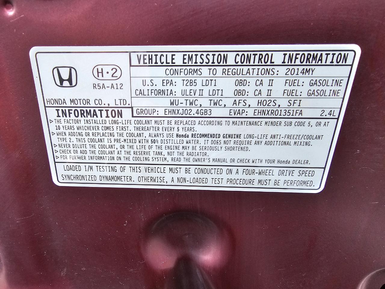 Honda CR-V AWD 5dr EX 2014