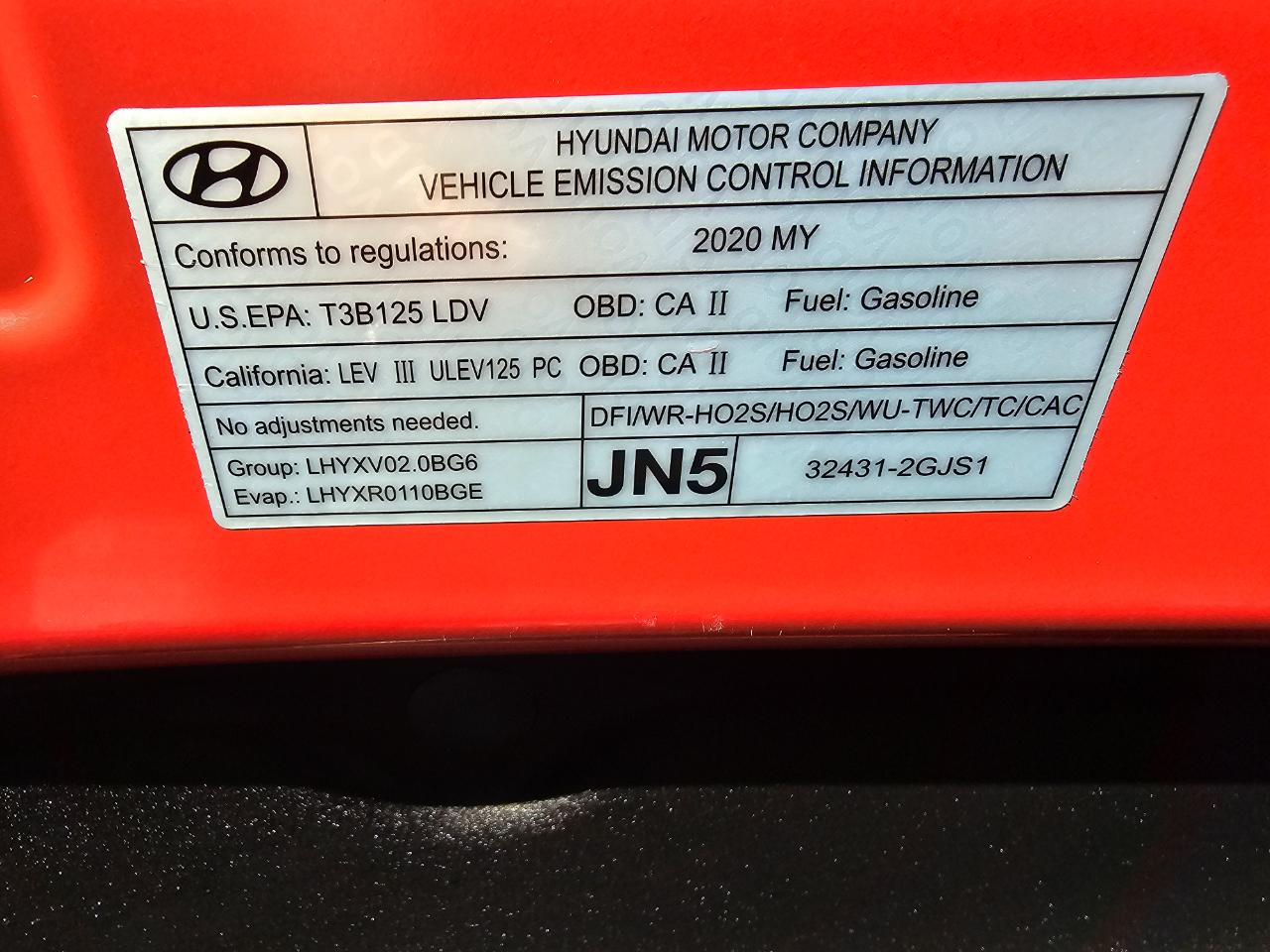 Hyundai Veloster N Manual 2020