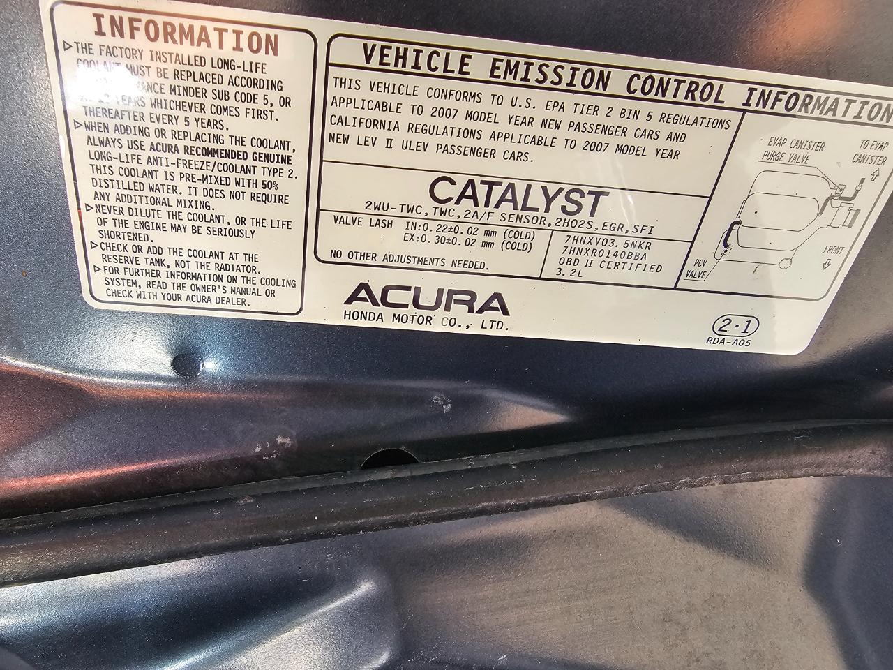 Acura TL 4dr Sdn AT 2007