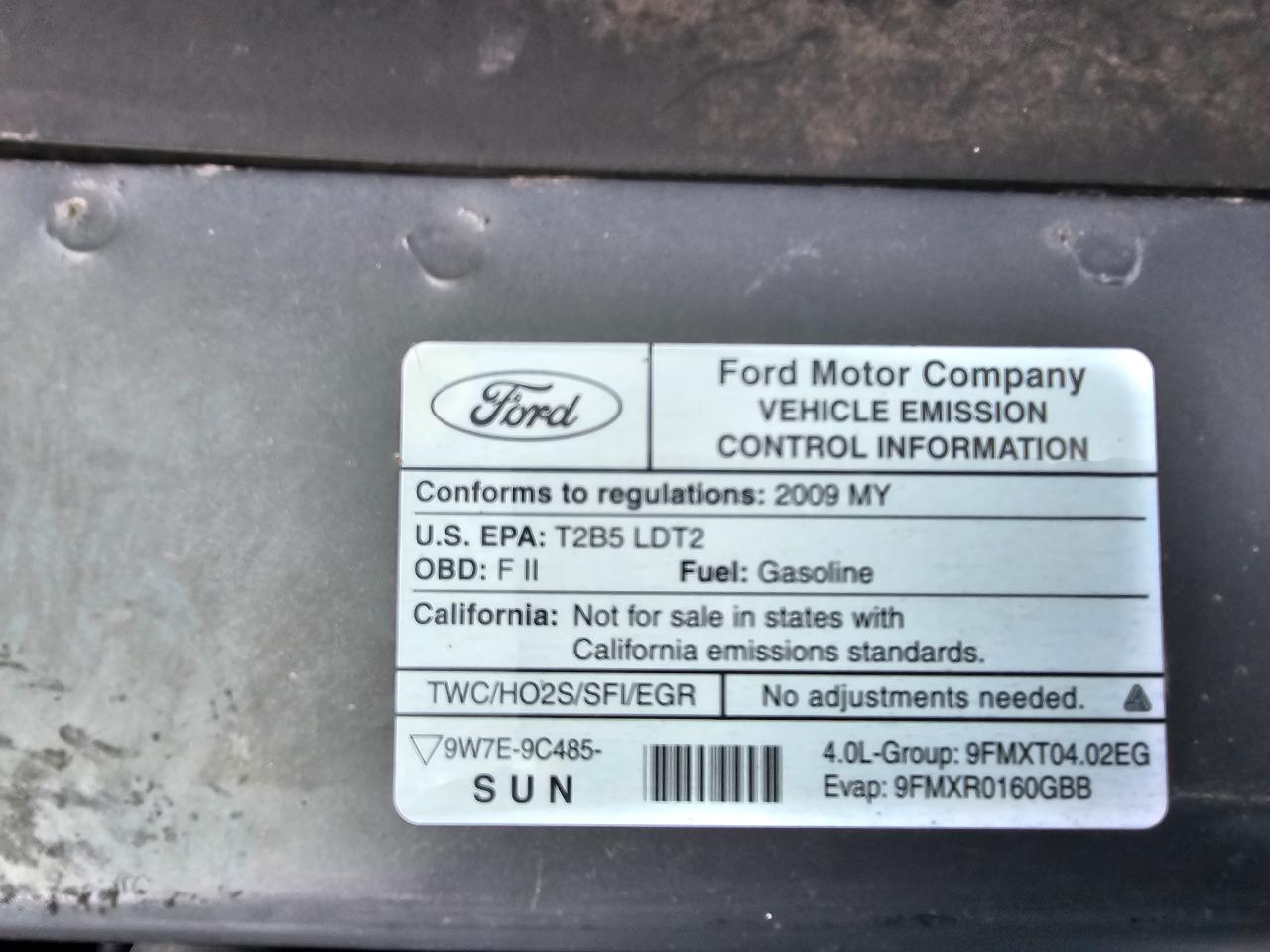 Ford Ranger 2WD 4dr SuperCab 126" Sport 2009