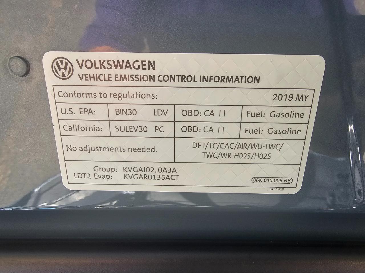 Volkswagen Tiguan 2.0T SEL Premium 4MOTION 2019