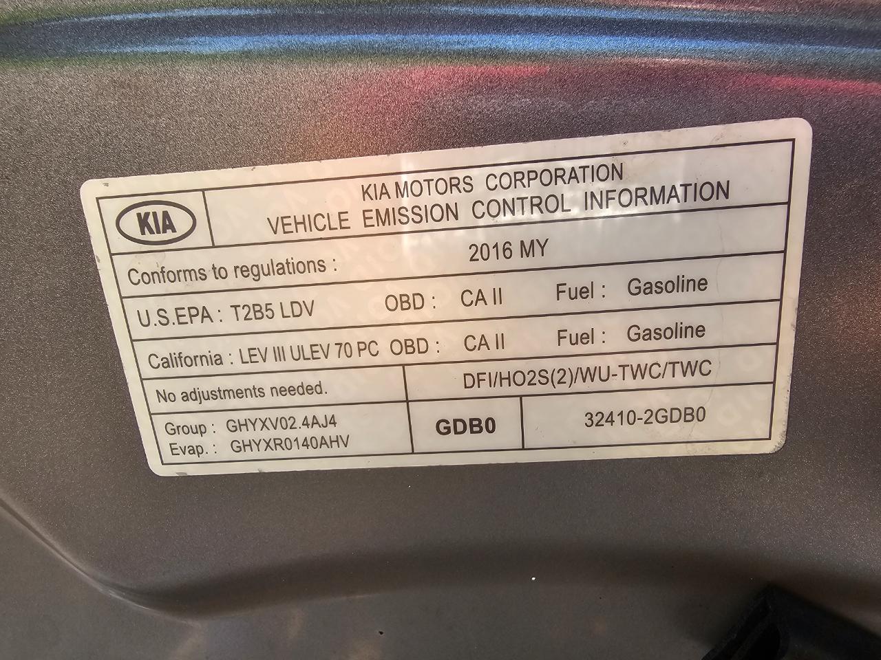 Kia Optima 4dr Sdn EX 2016
