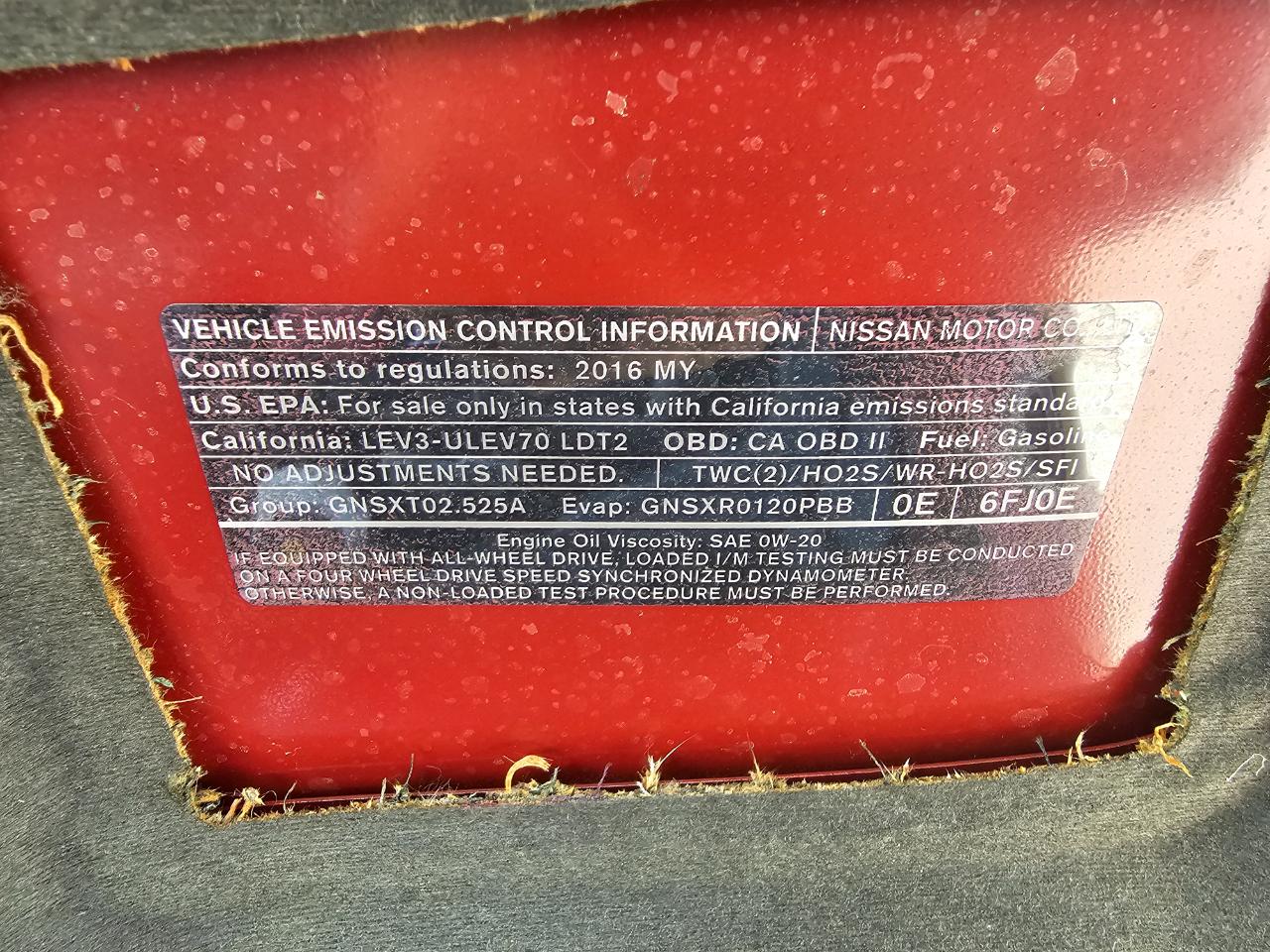 Nissan Rogue AWD 4dr SL 2016