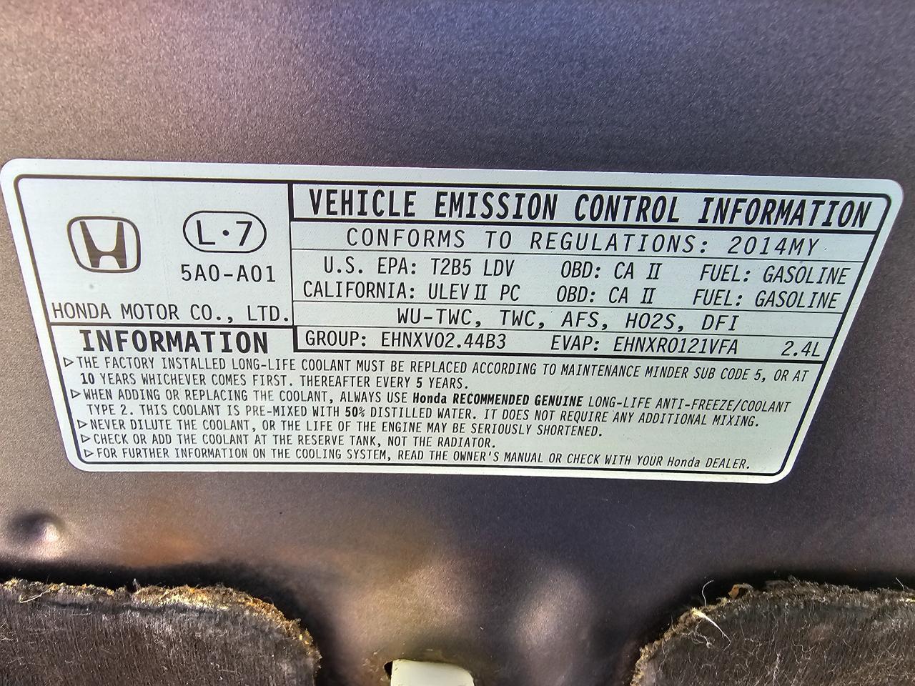 Honda Accord Sedan 4dr I4 CVT LX 2014