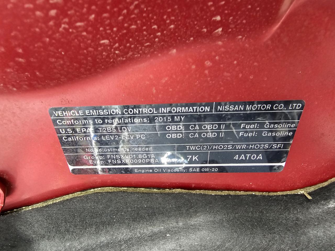 Nissan Sentra 4dr Sdn I4 CVT FE+ S 2015
