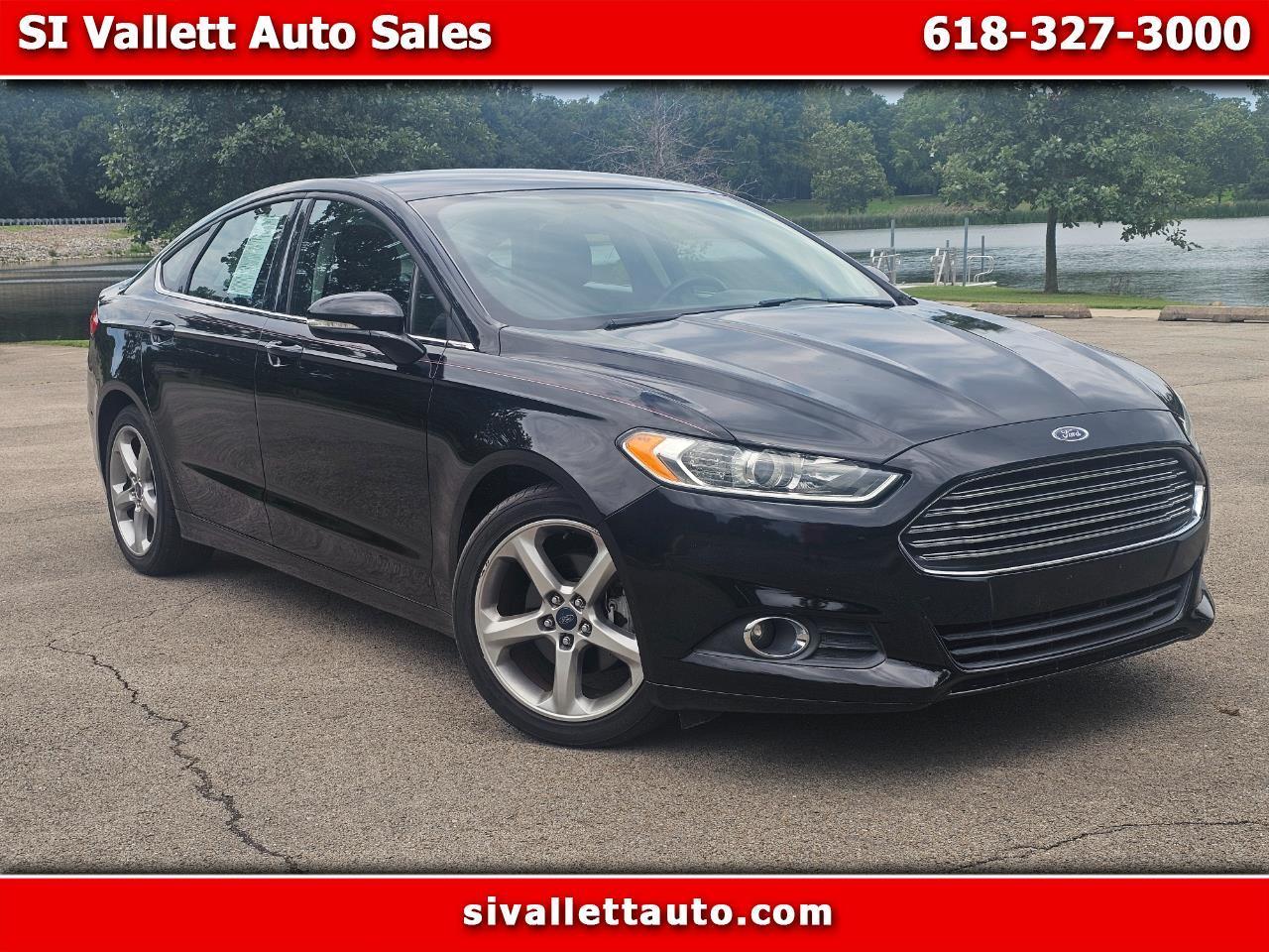 Black 2016 Ford Fusion Sedan Front-Wheel Drive Automatic