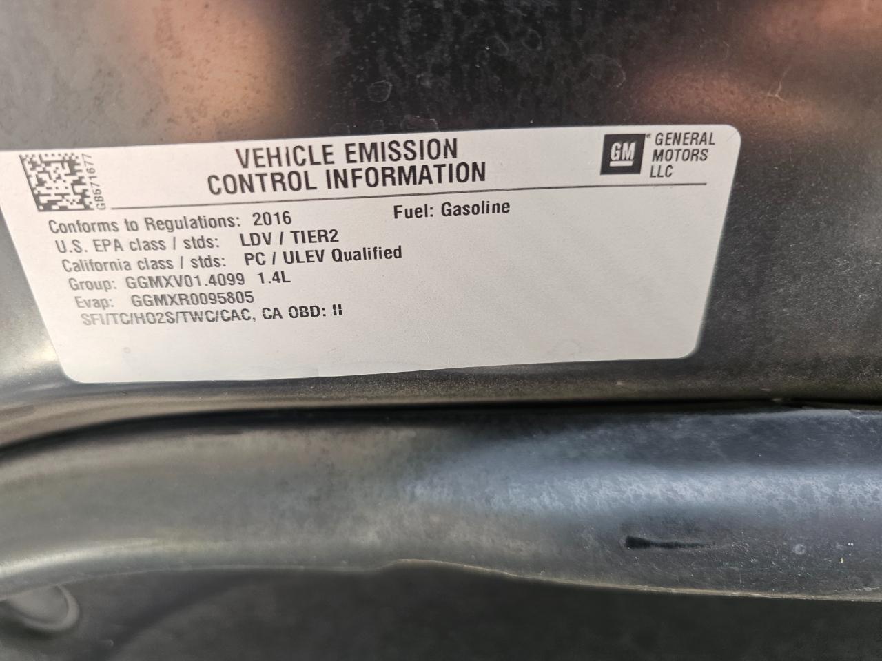 Chevrolet Trax FWD 4dr LS w/1LS 2016