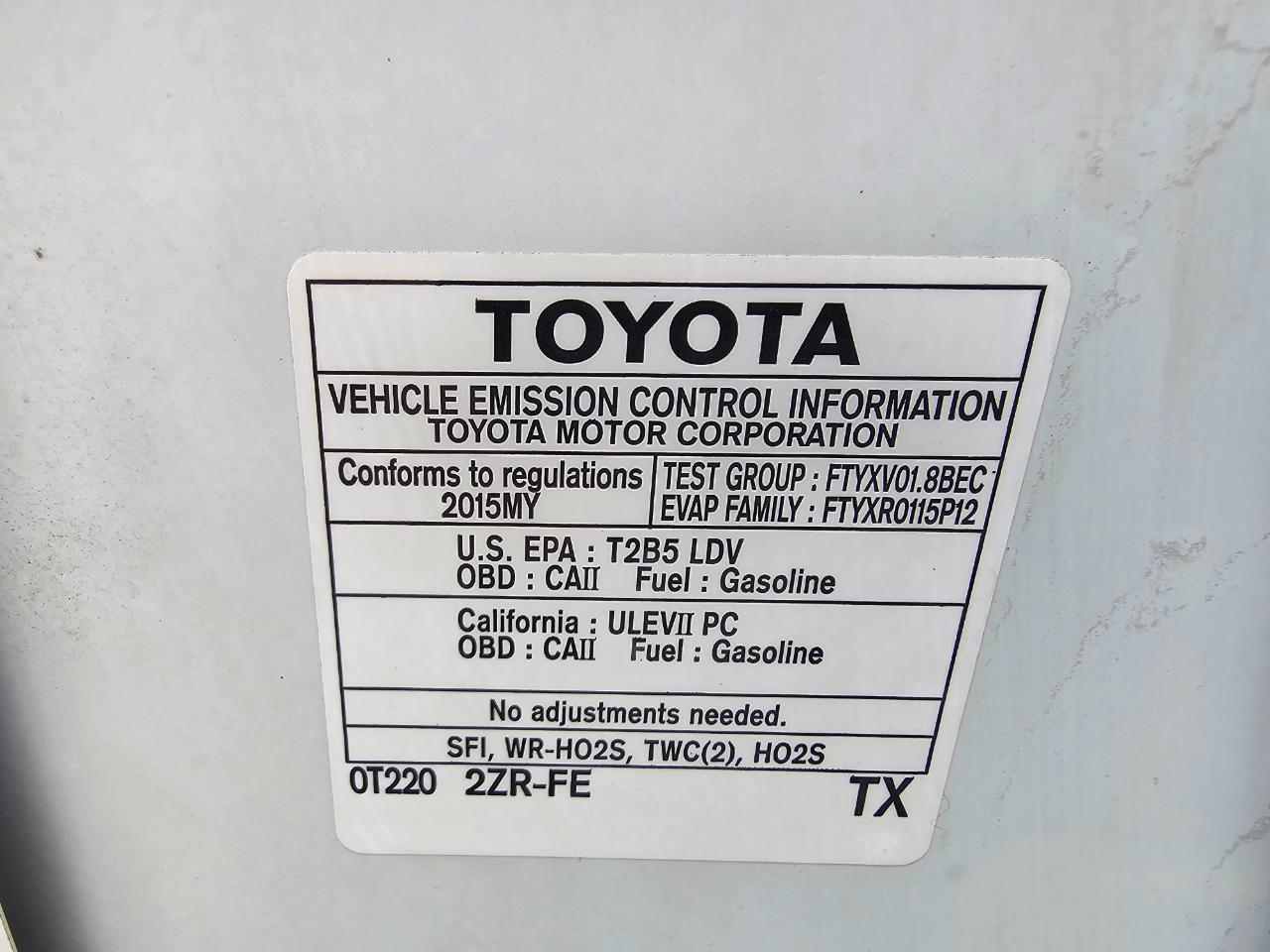 Toyota Corolla 4dr Sdn CVT LE Premium (Natl) 2015